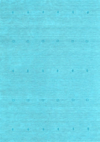 Abstract Light Blue Contemporary Rug, con2036lblu