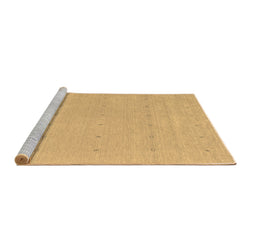 Sideview of Machine Washable Abstract Brown Contemporary Rug, wshcon2036brn