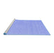 Sideview of Machine Washable Abstract Blue Contemporary Rug, wshcon2036blu