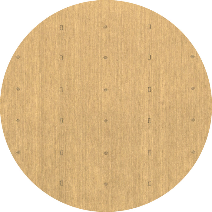 Round Abstract Brown Contemporary Rug, con2036brn