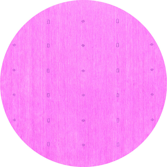 Round Abstract Pink Contemporary Rug, con2036pnk