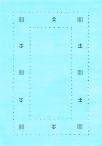 Solid Light Blue Modern Rug, con2037lblu