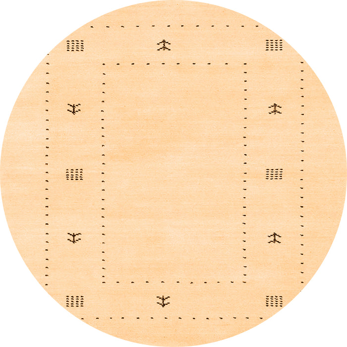 Square Solid Orange Modern Rug, con2037org