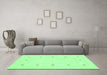 Machine Washable Solid Emerald Green Modern Area Rugs in a Living Room,, wshcon2037emgrn