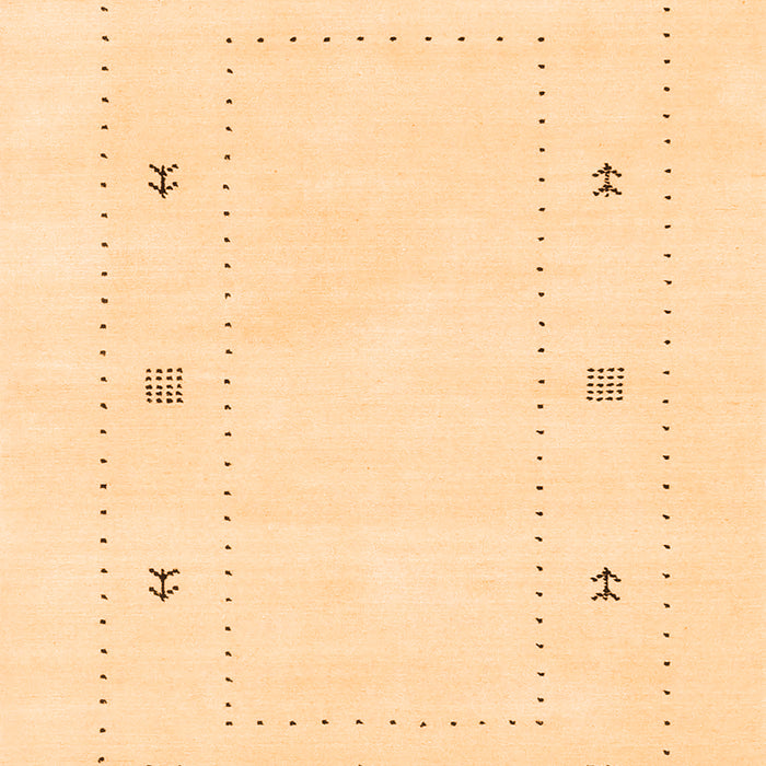 Solid Orange Modern Rug, con2037org