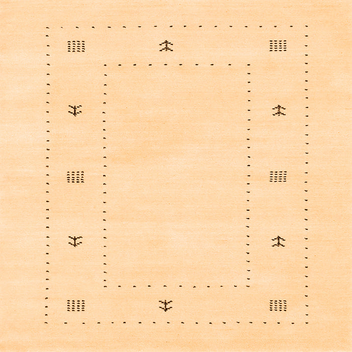 Serging Thickness of Solid Orange Modern Rug, con2037org