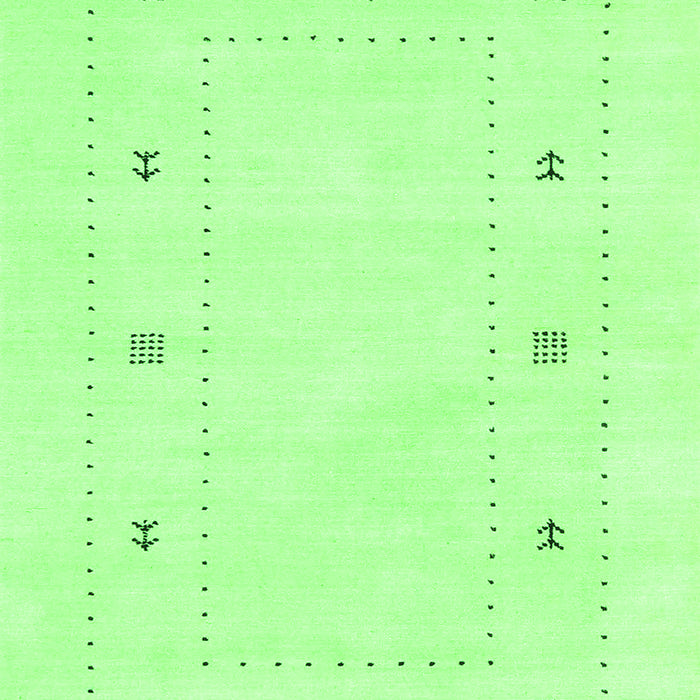 Serging Thickness of Machine Washable Solid Green Modern Area Rugs, wshcon2037grn