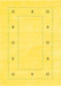 Solid Yellow Modern Rug, con2038yw