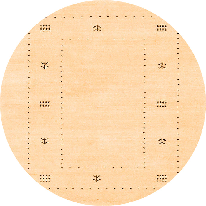 Square Solid Orange Modern Rug, con2038org