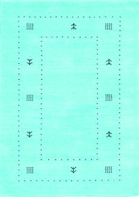 Solid Turquoise Modern Rug, con2038turq