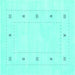 Square Solid Turquoise Modern Rug, con2038turq