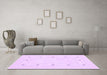 Machine Washable Solid Purple Modern Area Rugs in a Living Room, wshcon2038pur