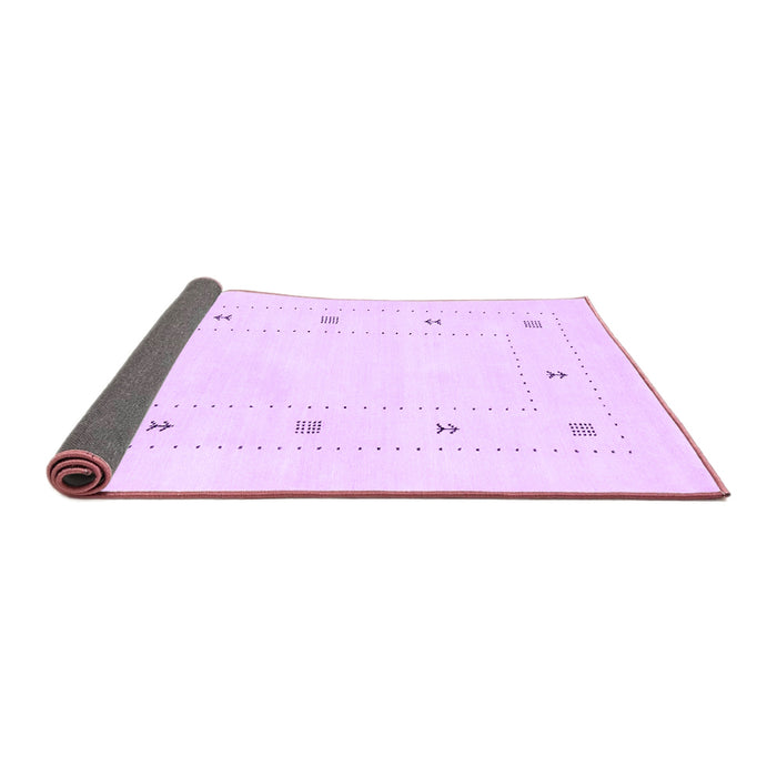 Sideview of Solid Purple Modern Rug, con2038pur
