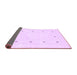 Sideview of Solid Purple Modern Rug, con2038pur