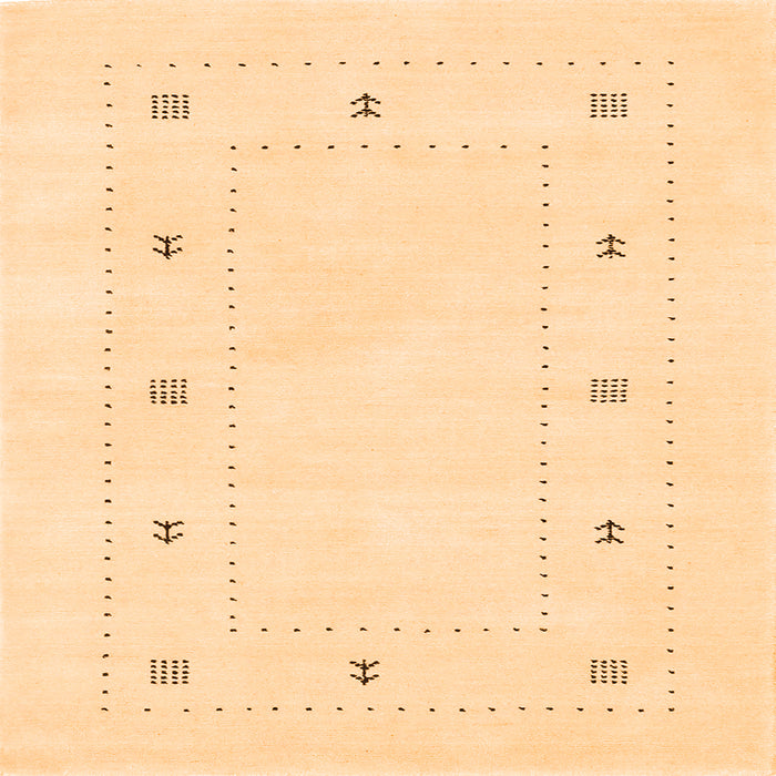 Round Machine Washable Solid Orange Modern Area Rugs, wshcon2038org