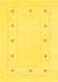 Machine Washable Solid Yellow Modern Rug, wshcon2038yw