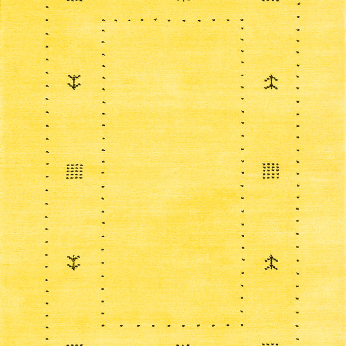 Machine Washable Solid Yellow Modern Rug, wshcon2038yw