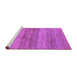 Sideview of Machine Washable Abstract Purple Contemporary Area Rugs, wshcon2039pur