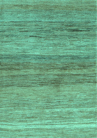 Abstract Turquoise Contemporary Rug, con2039turq