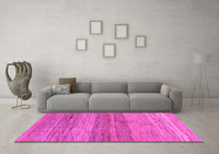 Machine Washable Abstract Pink Contemporary Rug, wshcon2039pnk