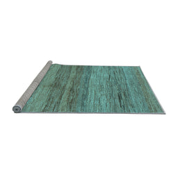 Sideview of Machine Washable Abstract Light Blue Contemporary Rug, wshcon2039lblu