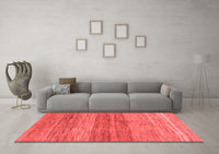 Machine Washable Abstract Red Contemporary Rug, wshcon2039red