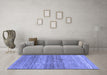 Machine Washable Abstract Blue Contemporary Rug in a Living Room, wshcon2039blu