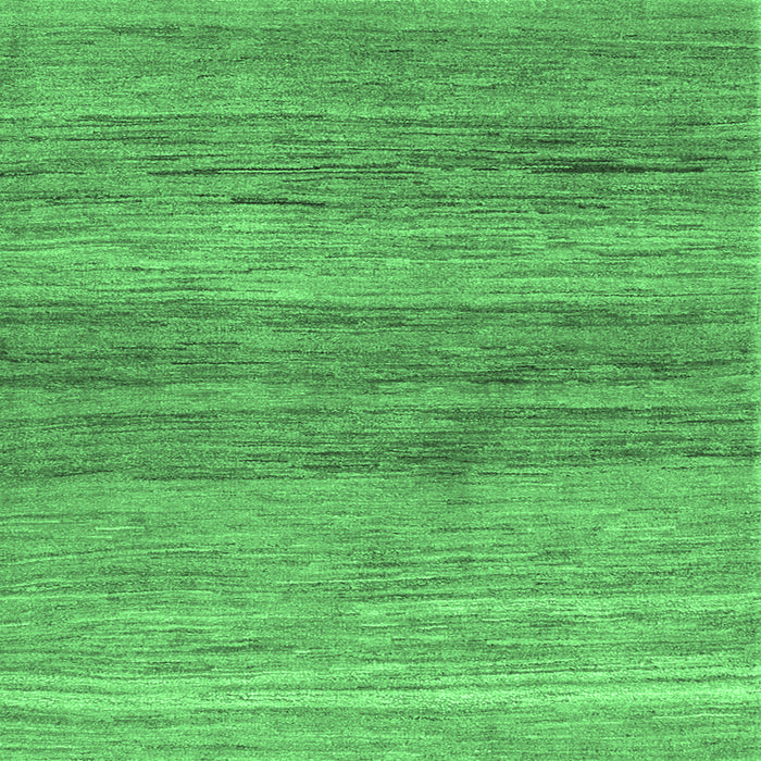 Square Abstract Emerald Green Contemporary Rug, con2039emgrn