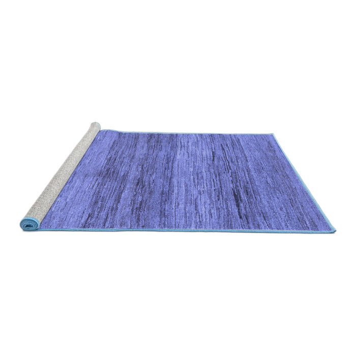 Sideview of Machine Washable Abstract Blue Contemporary Rug, wshcon2039blu