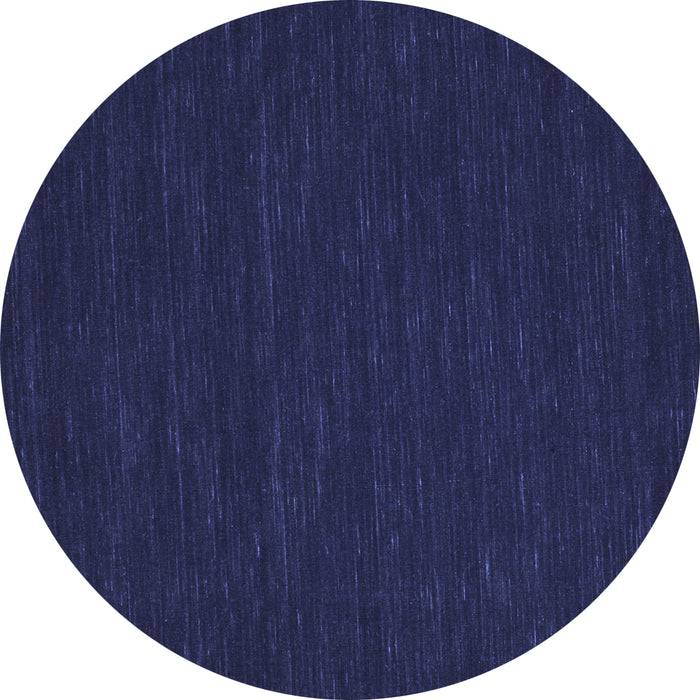 Round Abstract Blue Contemporary Rug, con203blu