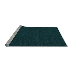 Sideview of Machine Washable Abstract Light Blue Contemporary Rug, wshcon203lblu