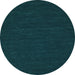 Round Abstract Light Blue Contemporary Rug, con203lblu