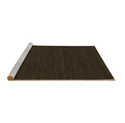 Sideview of Machine Washable Abstract Brown Contemporary Rug, wshcon203brn