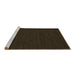 Sideview of Machine Washable Abstract Brown Contemporary Rug, wshcon203brn