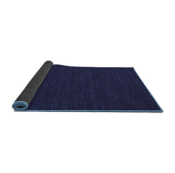 Sideview of Abstract Blue Contemporary Rug, con203blu