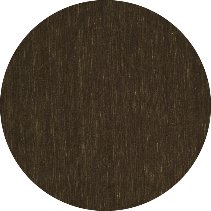 Round Abstract Brown Contemporary Rug, con203brn