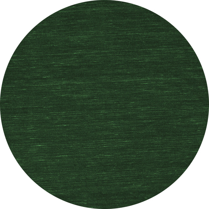 Round Abstract Emerald Green Contemporary Rug, con203emgrn