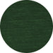 Round Abstract Emerald Green Contemporary Rug, con203emgrn