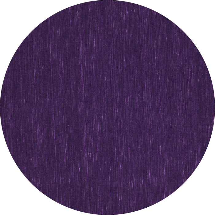 Round Abstract Purple Contemporary Rug, con203pur