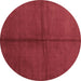 Round Abstract Brown Contemporary Rug, con2040brn