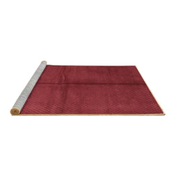 Sideview of Machine Washable Abstract Brown Contemporary Rug, wshcon2040brn