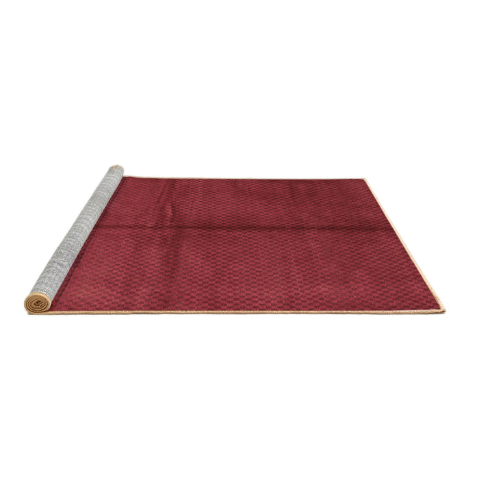 Sideview of Machine Washable Abstract Brown Contemporary Rug, wshcon2040brn