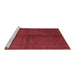 Sideview of Machine Washable Abstract Brown Contemporary Rug, wshcon2040brn