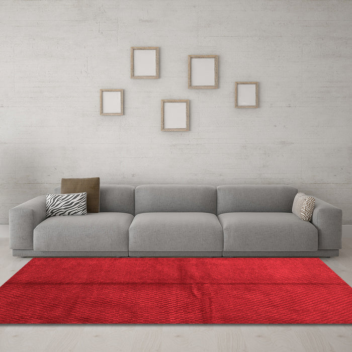 Contemporary Red Washable Rugs