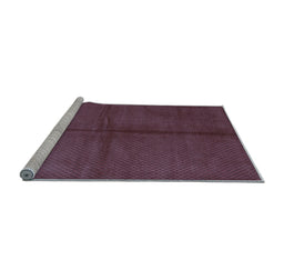Sideview of Machine Washable Abstract Light Blue Contemporary Rug, wshcon2040lblu