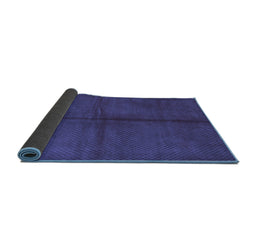 Sideview of Abstract Blue Contemporary Rug, con2040blu