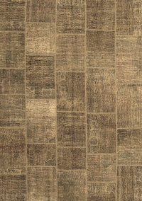 Patchwork Brown Transitional Rug, con2041brn