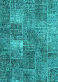 Patchwork Turquoise Transitional Rug, con2041turq