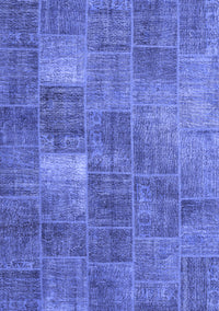 Patchwork Blue Transitional Rug, con2041blu