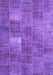 Machine Washable Patchwork Purple Transitional Area Rugs, wshcon2041pur